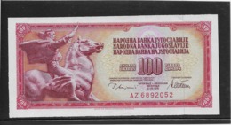 Yougoslavie - 100 Dinara - Pick N°90a - SPL - Yugoslavia