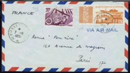 St. Pierre Et Miquelon - 1951 - Timbres N° 335 + 338 Sur Enveloppe Pour Paris - B/TB - - Briefe U. Dokumente