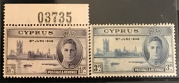 Chypre - N° 147 Et 148 * - Infime Trace De Charnière - TB - Cipro (...-1960)