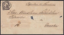 1872 Réznyomat 15kr Sötétbarna, Ajánlott Levélen / On Registered Cover 'KOSTAINICA' - 'ZAGREB-AGRAM' - 'SAMOBOR' - Sonstige & Ohne Zuordnung