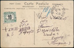 1913 Képeslap Tunéziából Elégtelen Bérmentesítéssel, 10f Portóval - Other & Unclassified