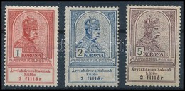 ** * 1913 Arvíz 1K Postatiszta, 2K Postatiszta (törés), 5K Falcos (46.000) - Altri & Non Classificati