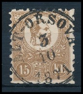 O 1871  Kőnyomat 15kr Barna 'ALT-ORSOVA' (29.000) (tompa Fogak / Short Perfs.) - Sonstige & Ohne Zuordnung