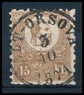 O 1871  Kőnyomat 15kr Barna 'ALT-ORSOVA' (29.000) (tompa Fogak / Short Perfs.) - Otros & Sin Clasificación