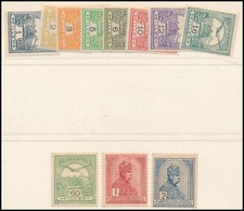 ** * 1909 Turul Sor 8 Kis értéke Közet Postatiszták + 60f, 1K, 2K, Ezek Falcosak (28.000) - Autres & Non Classés