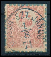 1871  Kőnyomat 5kr , Kék 'MOSON-SZT. JÁNOS' (GUDLIN 600 Pont) - Sonstige & Ohne Zuordnung