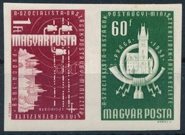 ** 1958 A Szocialista Országok Postaügyi Minisztereinek értekezlete (I.) Vágott Pár (3.000) - Sonstige & Ohne Zuordnung