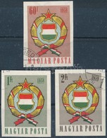 O 1958 Népköztársasági Címer (II.) Vágott Sor (5.000) - Sonstige & Ohne Zuordnung