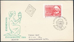 1964 Évfordulók (II.) K. Marx (1818-1883) Vágott Bélyeg FDC-n - Altri & Non Classificati