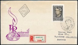 1964 Eleanor Roosevelt Vágott Bélyeg Ajánlott FDC-n Bécsbe - Altri & Non Classificati