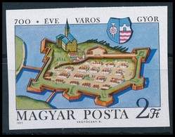 ** 1971 Győr Városa 700 éves Vágott Bélyeg - Sonstige & Ohne Zuordnung