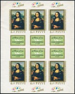 ** 1974 Mona Lisa Vágott Kisív (30.000) (ráncok, Törések / Creases, Folds) - Sonstige & Ohne Zuordnung