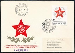 1978 Kommunisták Magyarországi Pártja Vágott Bélyeg FDC-n - Sonstige & Ohne Zuordnung