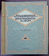 * O 2 Db 1932-es Kiadású Nagy Szép állapotú SCHWANEBERGER Európa Album, Benne Kb 2.500 Db Bélyeg - Sonstige & Ohne Zuordnung