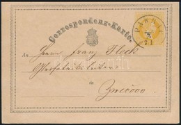 1871 Díjjegyes Levelezőlap 'PAKRAC' - Autres & Non Classés