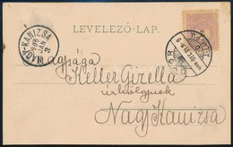 1899 Képeslap  'GYŐR / ÁLLAM P.U.'1899 Dec. 31. - 'NAGY-KANIZSA' 1900 Jan. 3 - Other & Unclassified