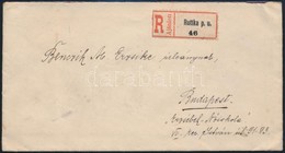 1918 Ajánlott Levél Arató 2 X 20f Bérmentesítéssel 'RUTTKA P.U.' - Sonstige & Ohne Zuordnung