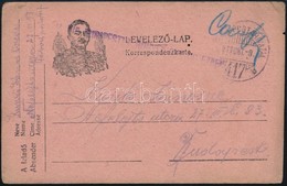 1918 Tábori Posta Levelezőlap 'M.kir. Budapesti 1. Honvéd Gyalogezred' + 'TP 417 B' - Otros & Sin Clasificación