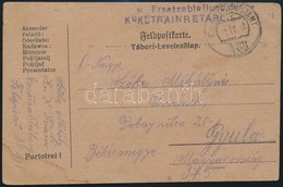 1918 Tábori Posta Levelezőlap 'Ersatzabteilung Der K.u.K. TRAINRETABL. STATION' + 'FP 488' - Otros & Sin Clasificación