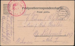 1916 Tábori Posta Levelezőlap / Field Postcard 'K.u.k. FELDSPITAL Nr. 112' + 'EP 181' - Altri & Non Classificati