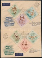 1953 Népstadion Sor 3 Db Légi FDC-n Braziliába - Sonstige & Ohne Zuordnung