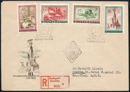 1955 Felszabadulás Sor Ajánlott FDC-n - Sonstige & Ohne Zuordnung