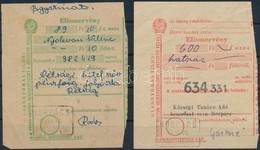 1952-1953 2 Db Elismervény 'HORPÁCS' Postaügynökségi Bélyegzéssel - Sonstige & Ohne Zuordnung