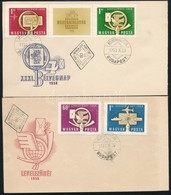 1958 Bélyegnap, Levelezőhét, KMP - összesen 4 Db FDC, Közte Ajánlott Is - Sonstige & Ohne Zuordnung