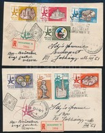 1958 Brüsszeli Sor  2 Db Ajánlott Légi FDC-n - Otros & Sin Clasificación