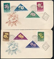 1958 Virág Sor és Brüsszeli Világkiállítás Sor, összesen 4 Db FDC - Sonstige & Ohne Zuordnung