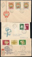 1958 4 Klf FDC, Közte Ajánlott + 1 Db Futott Levél Az USA-ba - Otros & Sin Clasificación