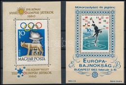 ** 1960 Római Olimpia + 1963 Műkorcsolya Blokkok - Sonstige & Ohne Zuordnung