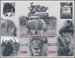 ** 2018 60 éves A Veszprémi állatkert Feketenyomat Emlékív - Altri & Non Classificati