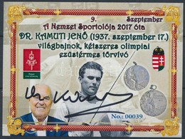 ** 2019 A Nemzet Sportolója Dr. Kamuti Jenő Emlékív, Dedikált! - Other & Unclassified