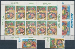 ** 1998 Europa CEPT: Nemzeti ünnepek ívszéli Sor + Kisív Pár Mi 438-439 - Autres & Non Classés