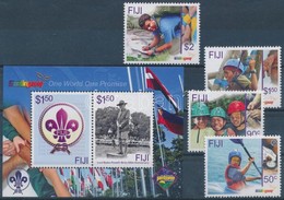 ** 2007 100 éves A Cserkészmozgalom Sor + Blokk,
100th Anniversary Of The Scout Movement Set + Block,
100 Jahre Pfadfind - Altri & Non Classificati