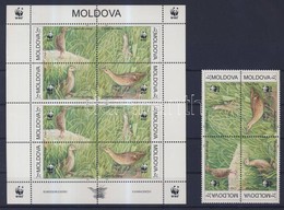 ** 2001 WWF Madarak Négyestömb Mi 379-382 + Kisív + 4 FDC - Sonstige & Ohne Zuordnung