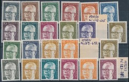 ** 1970-1972 Gustav Heinemann Mi 635-645, 689-692, 727- 732 - Otros & Sin Clasificación