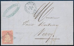 1856 15Rp Levélen 'FRIBOURG' - Vevey. Certificate: Marchand - Sonstige & Ohne Zuordnung