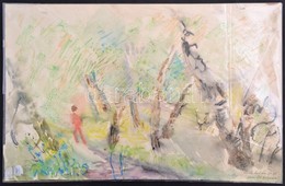 Antal Irén (1903-1999): Galyatető, Akvarell, Papír, Jelzett, 33×50 Cm - Autres & Non Classés