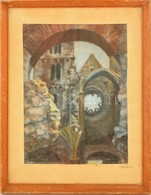 Orbán Jelzéssel: Elhagyott Templom. Pasztell, Papír, üvegezett Keretben, 31×22 Cm - Sonstige & Ohne Zuordnung