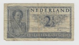 @Y@  Nederland 2 1/2 Gulden Biljet           Circulatie - [3] Emissioni Ministerie Van Oorlog