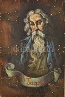 Jelzés Nélkül: Rabindranath Tagore. Kollázs, Farost, 40×28 Cm - Sonstige & Ohne Zuordnung