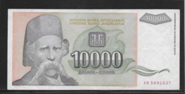 Yougoslavie - 10000 Dinara - Pick N°129 - SUP - Joegoslavië