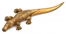 Réz Krokodil, H: 17 Cm - Sonstige & Ohne Zuordnung