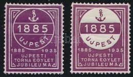 1935 Újpesti Torna Egylet Jubileuma 2 Klf Levélzáró - Non Classificati