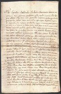 1776 Laky Eleknek A Győri Székesegyházban Letétbe Helyezett Végrendelete, Latin és Magyar Nyelvű Részekkel. - Ohne Zuordnung