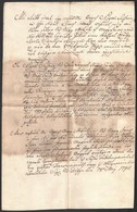 1794 Azonosítatlan Helységben Lévő Földek Adásvételi Szerződése, Pecsét, Aláírások Nélkül, Foltos, - Ohne Zuordnung