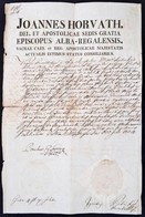 1834 Simonyi Pál,. Róm. Kath. Nagyprépost Aláíít Dokumentum Papírfelzetes Viaszpecséttel - Ohne Zuordnung