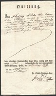1839 Pest, Német Nyelvű Nyugta Pest Város Pénztárnokától 50 Gundelről, Vízjeles Papíron - Ohne Zuordnung
